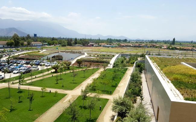 Large green roof areas